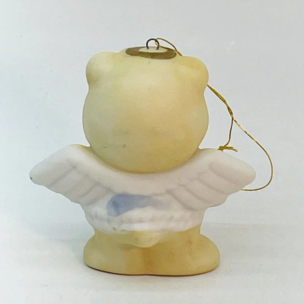 VTG Christmas Around The World Ornament Angel Bear Hand Painted Porcelain Taiwan